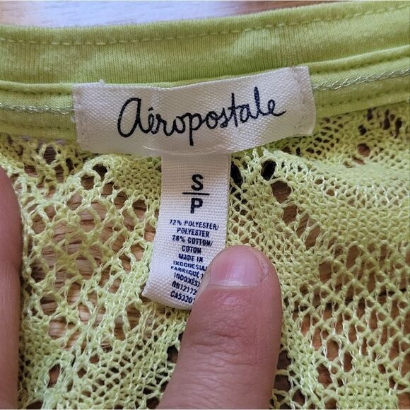 Aeropostale Summer Yellow Overshirt Small - Picture 2 of 5